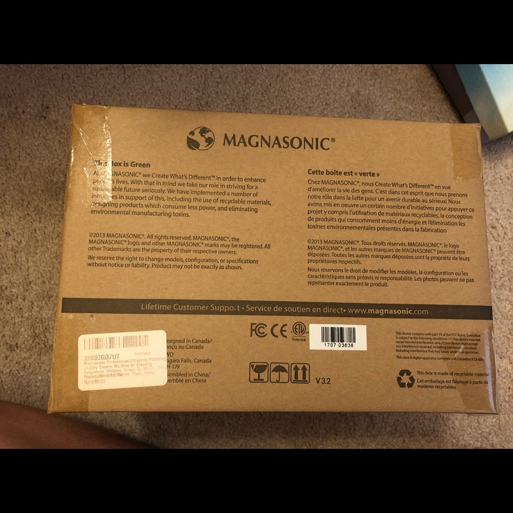 Magnasonic jewelry cleaner